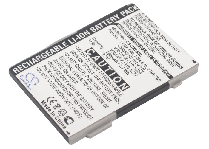750mAh Battery - CS-CX65SL / Li-ion / Volts: 3.7