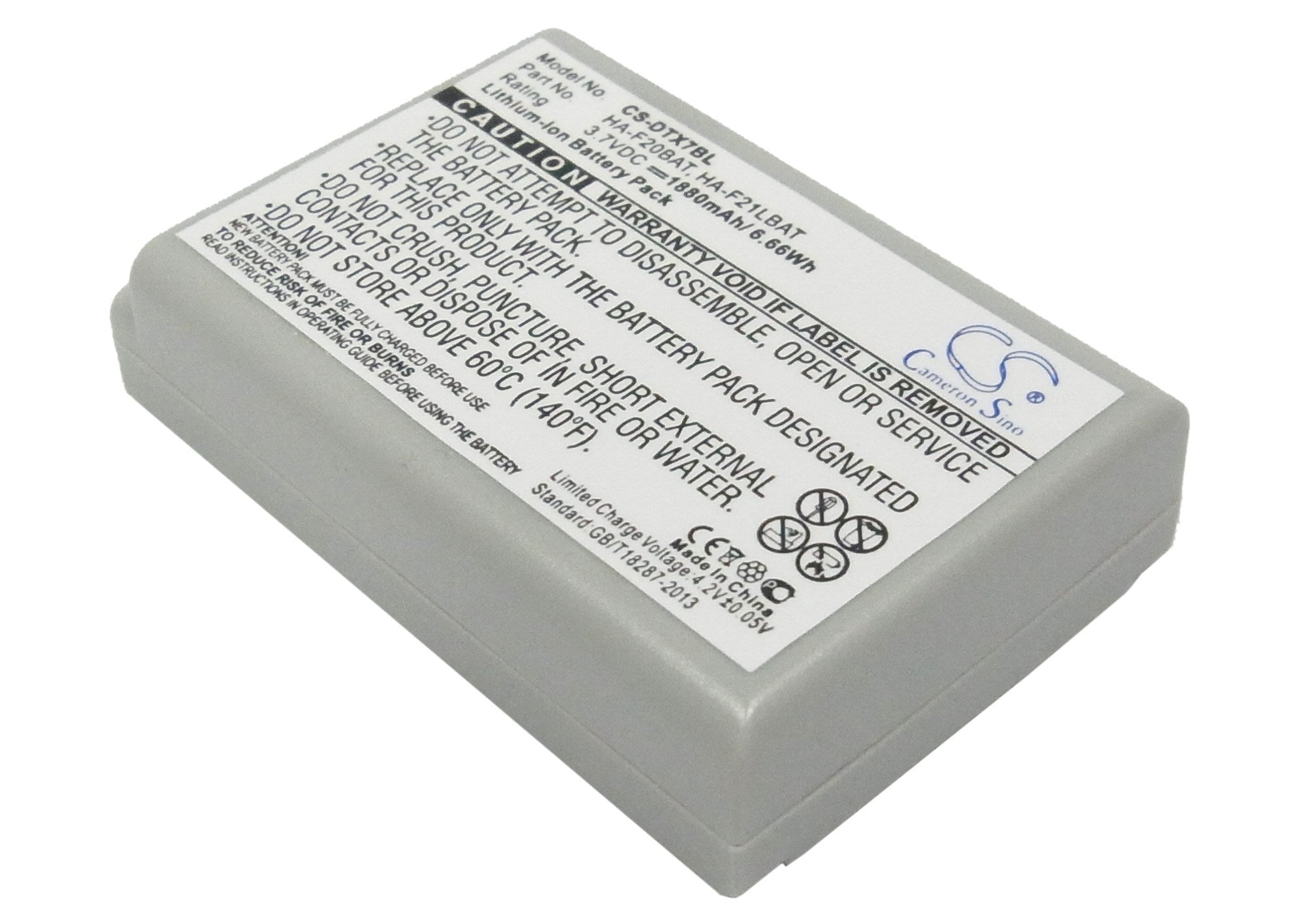 1880mAh Battery - CS-DTX7BL / Li-ion / Volts: 3.7