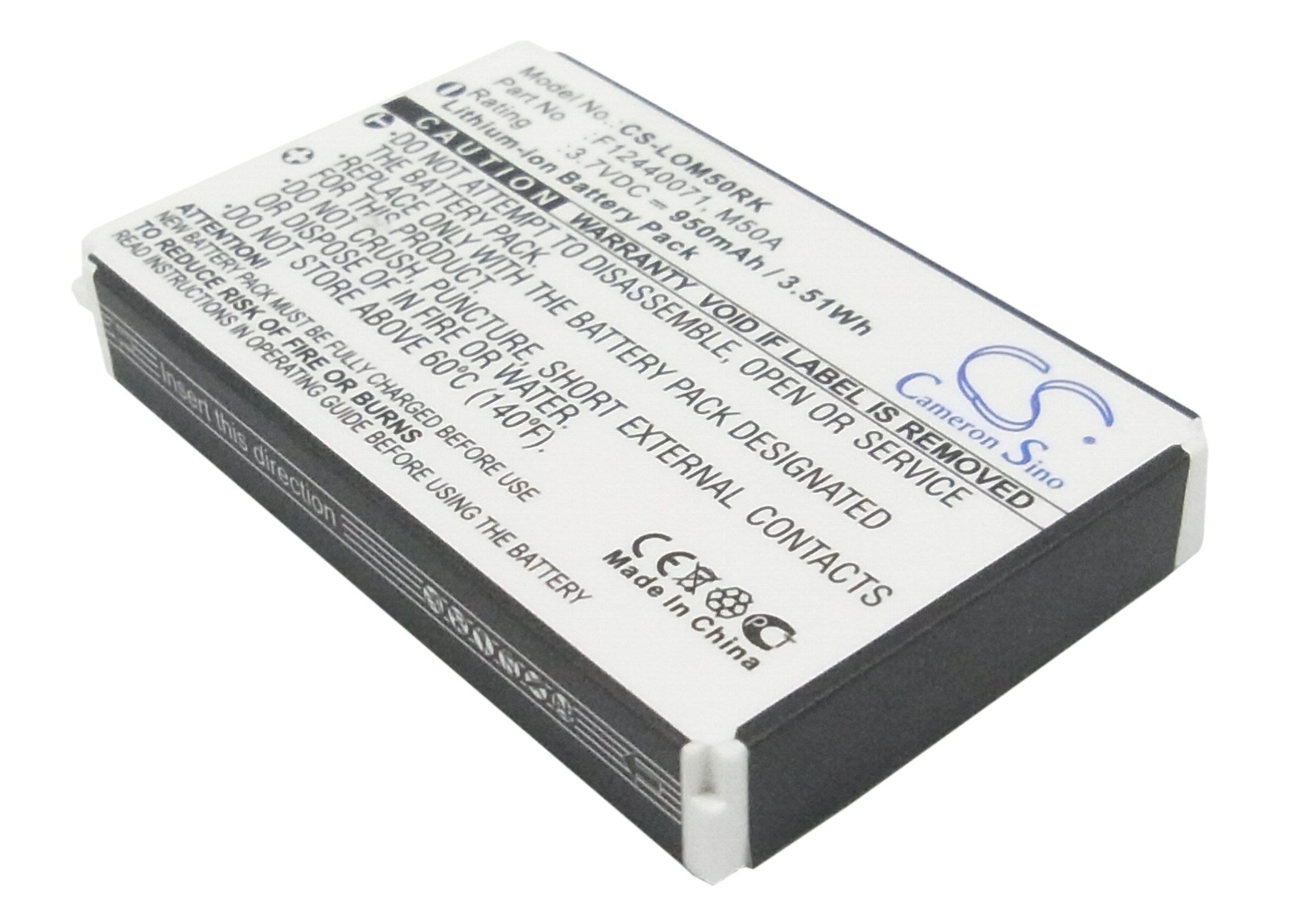 950mAh Battery - CS-LOM50RK / Li-ion / Volts: 3.7