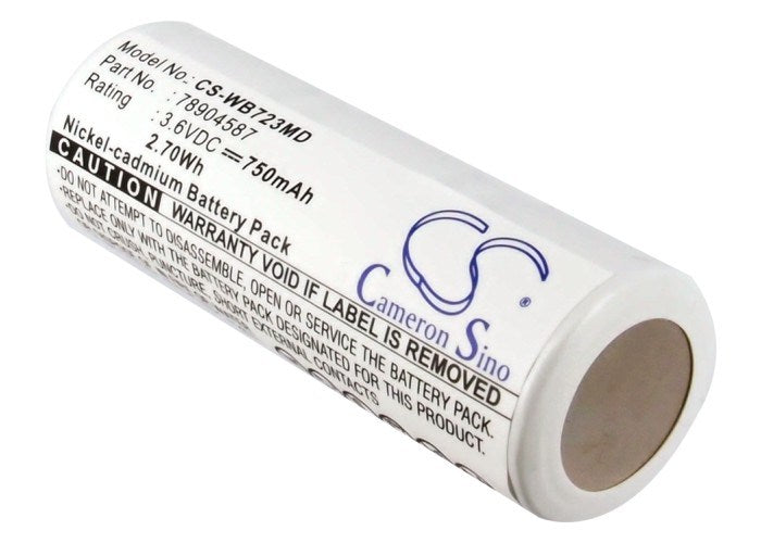 750mAh Battery - CS-WB723MD / Ni-CD / Volts: 3.6