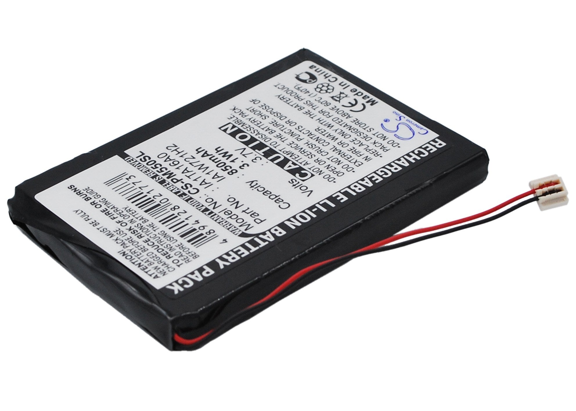 850mAh Battery - CS-PM550SL / Li-ion / Volts: 3.7