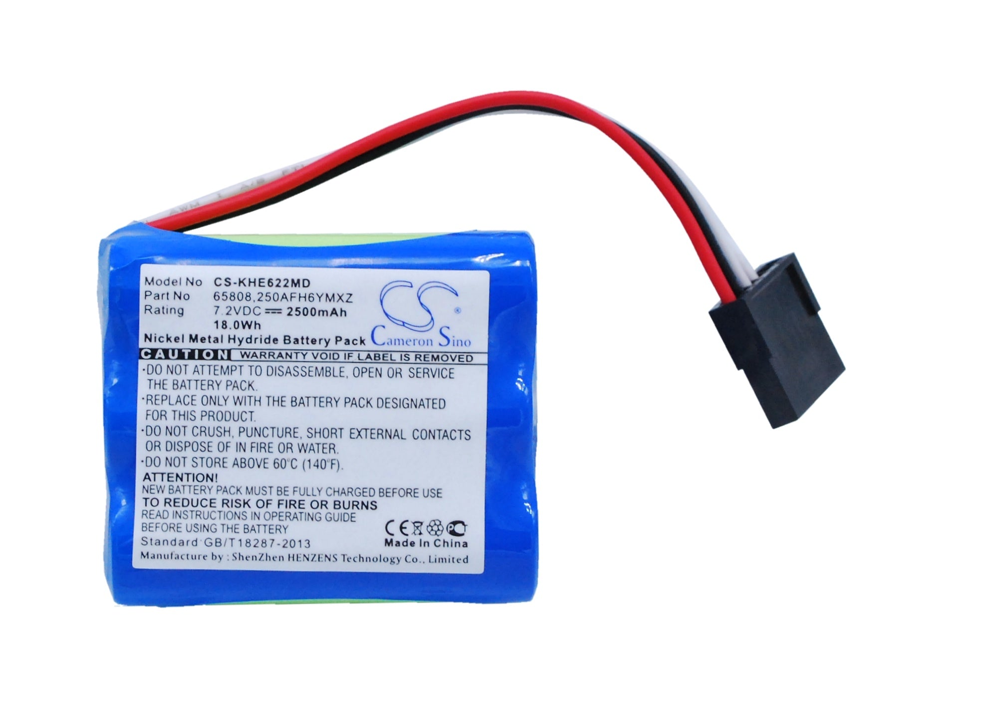 2500mAh Battery - CS-KHE622MD / Ni-MH / Volts: 7.2