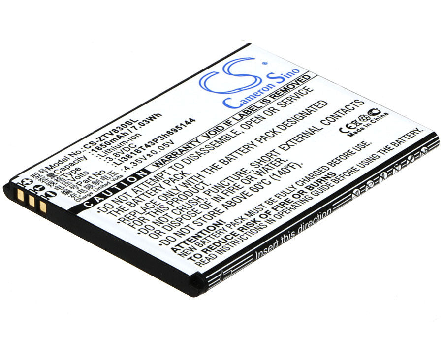 1850mAh Battery - CS-ZTV830SL / Li-ion / Volts: 3.8