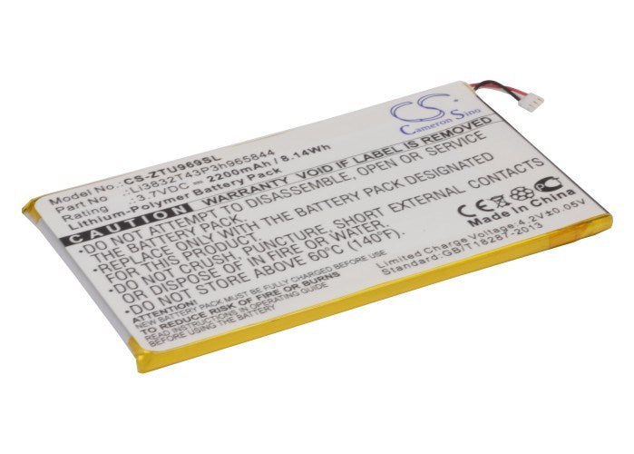 2200mAh Battery - CS-ZTU969SL / Li-Polymer / Volts: 3.7V