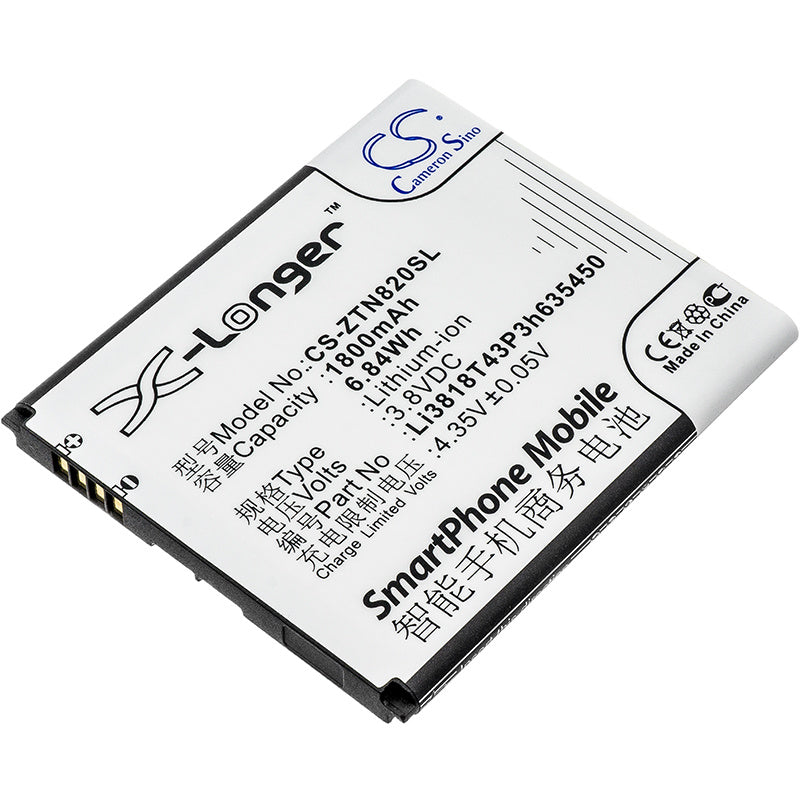 1800mAh Battery - CS-ZTN820SL / Li-ion / Volts: 3.8