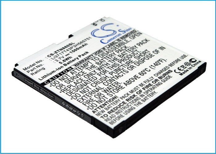 1500mAh Battery - CS-ZTN860SL / Li-ion / Volts: 3.7