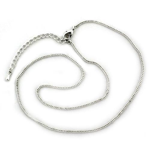 LOA1091 - Silver Brass Chain with No Stone