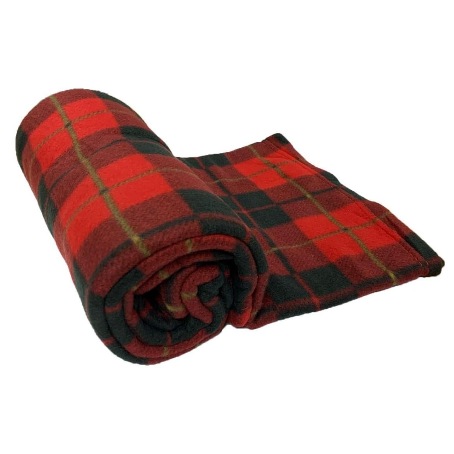 Throw Blanket for Couch Sofa Bed Buffalo Plaid Decor Red and Black Checkered Blanket Cozy Fuzzy Soft Lightweight 60X50 inch Warm Fleece Blanket for All Season