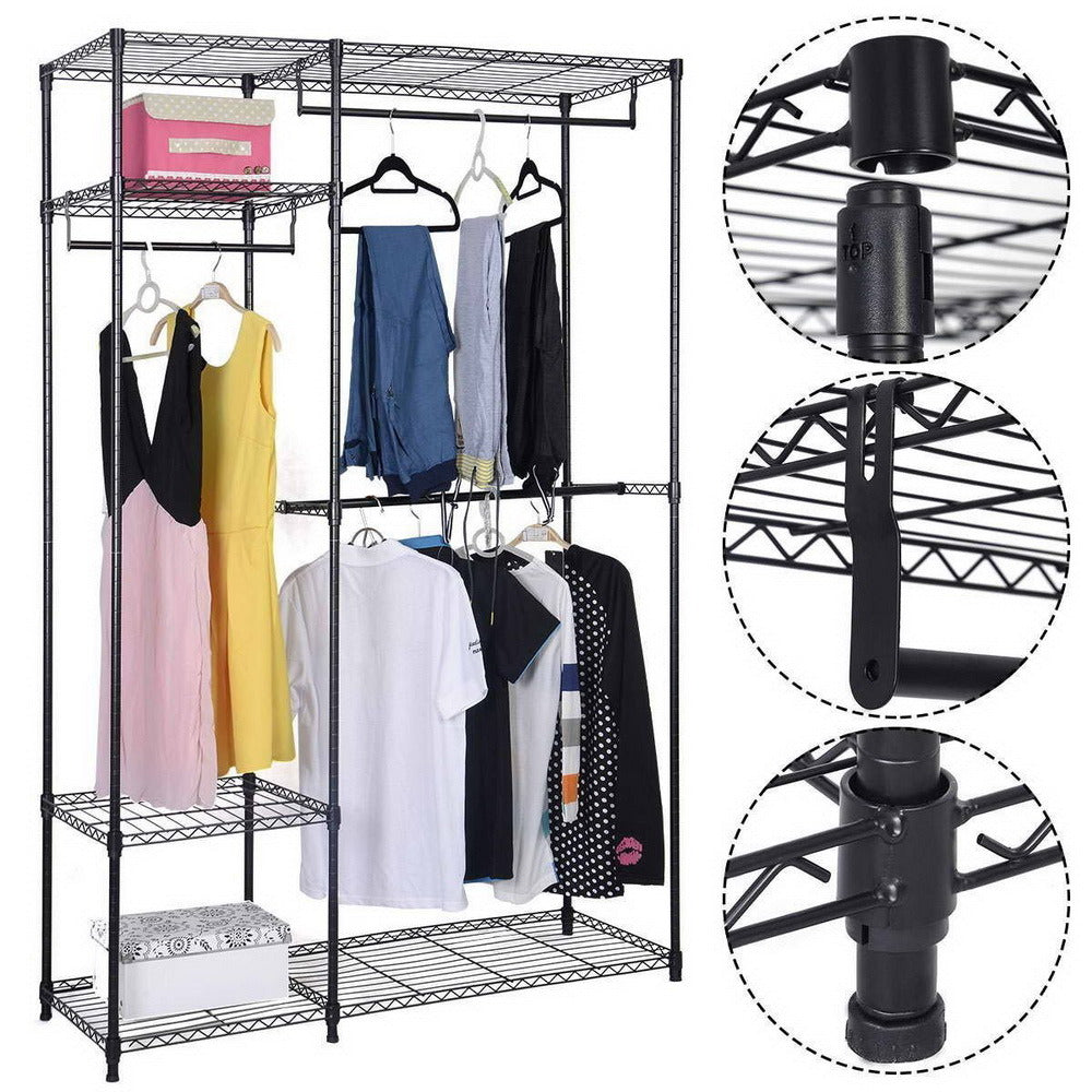 Free shipping 4 Tiers Clothing Storage Rack into consideration  Clothing Storage Rack Black  YJ