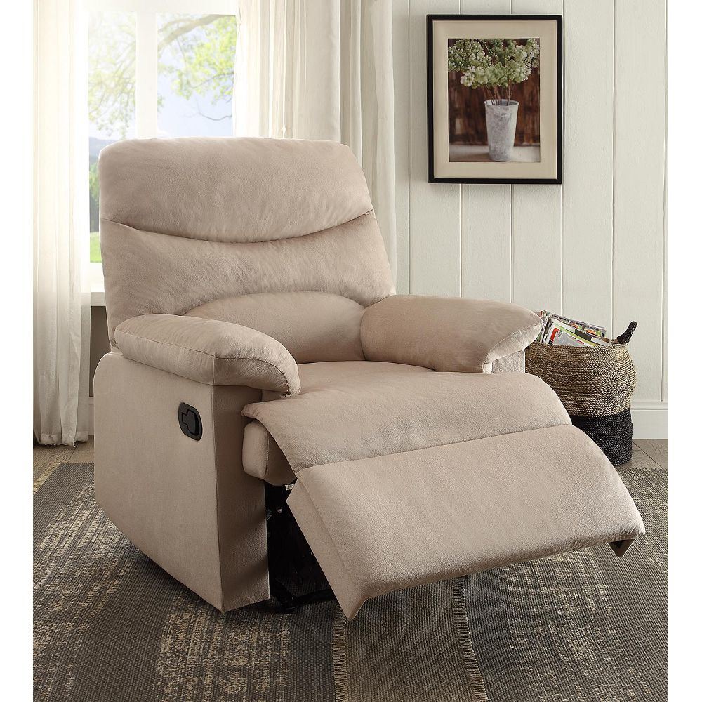 Arcadia Recliner (Motion) in Beige Woven Fabric