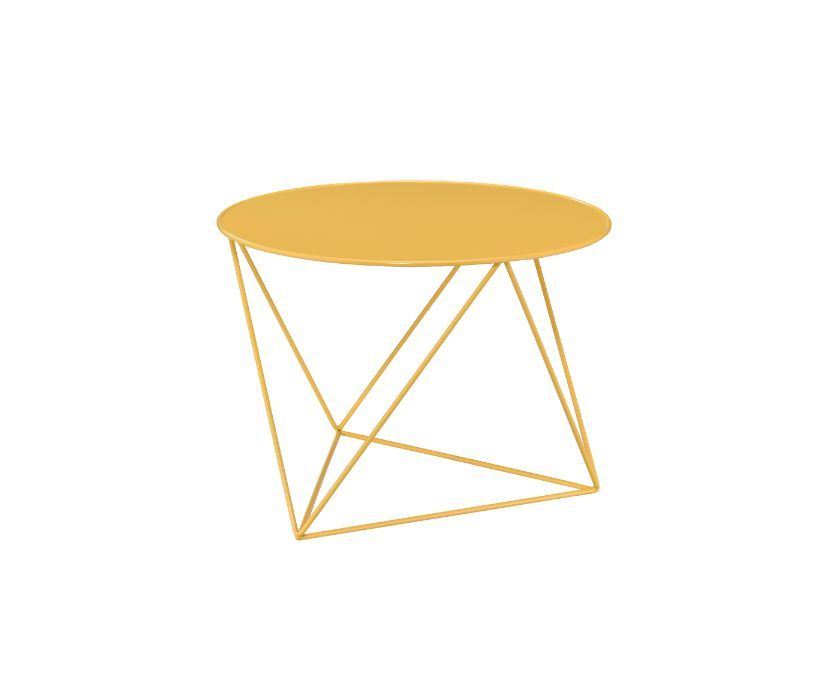 Epidia Accent Table; Yellow Finish YF