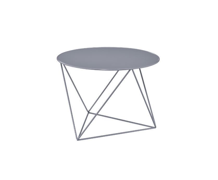 Epidia Accent Table; Gray Finish YF