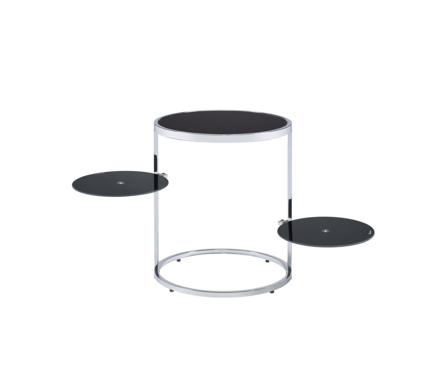 Lynch Side Table; Black & Chrome Finish YF