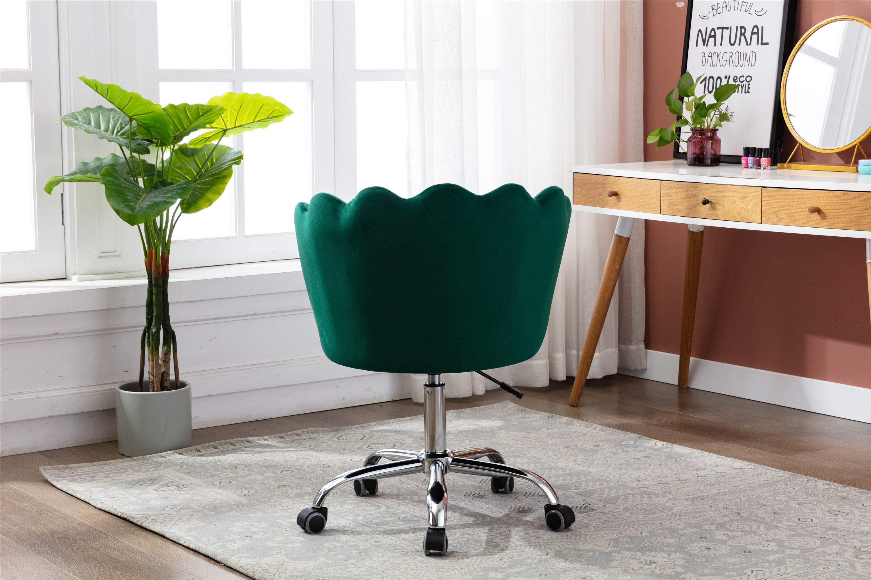 Swivel Shell Chair for Living Room/Bed Room; Modern Leisure office Chair Green