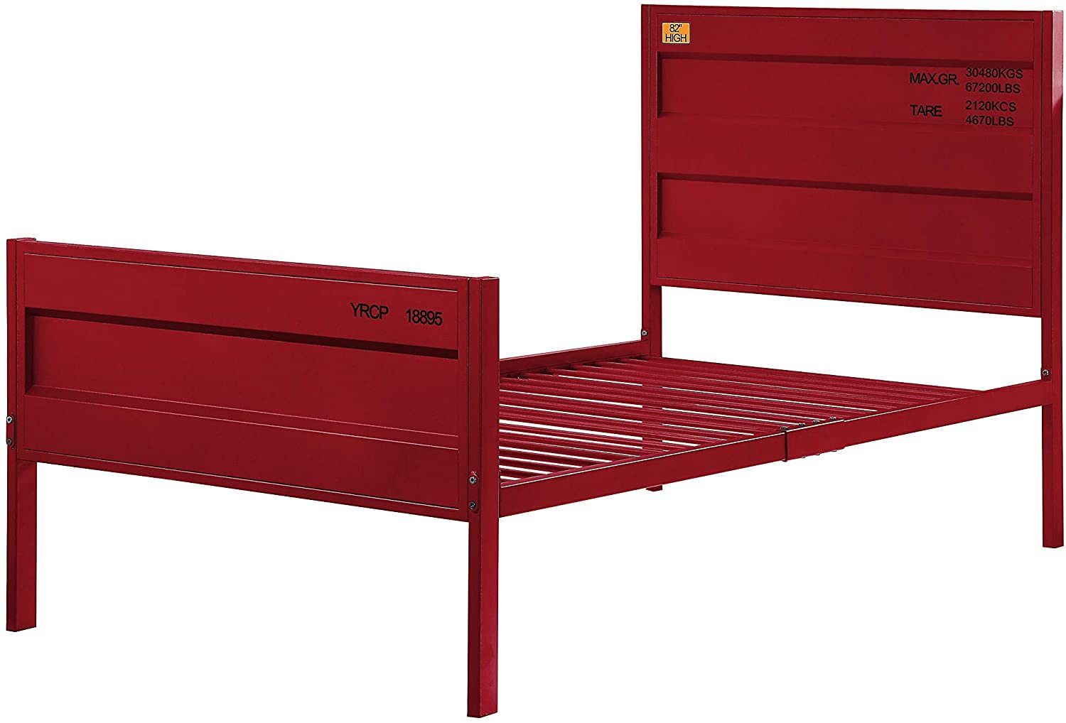 Cargo Twin Bed; Red