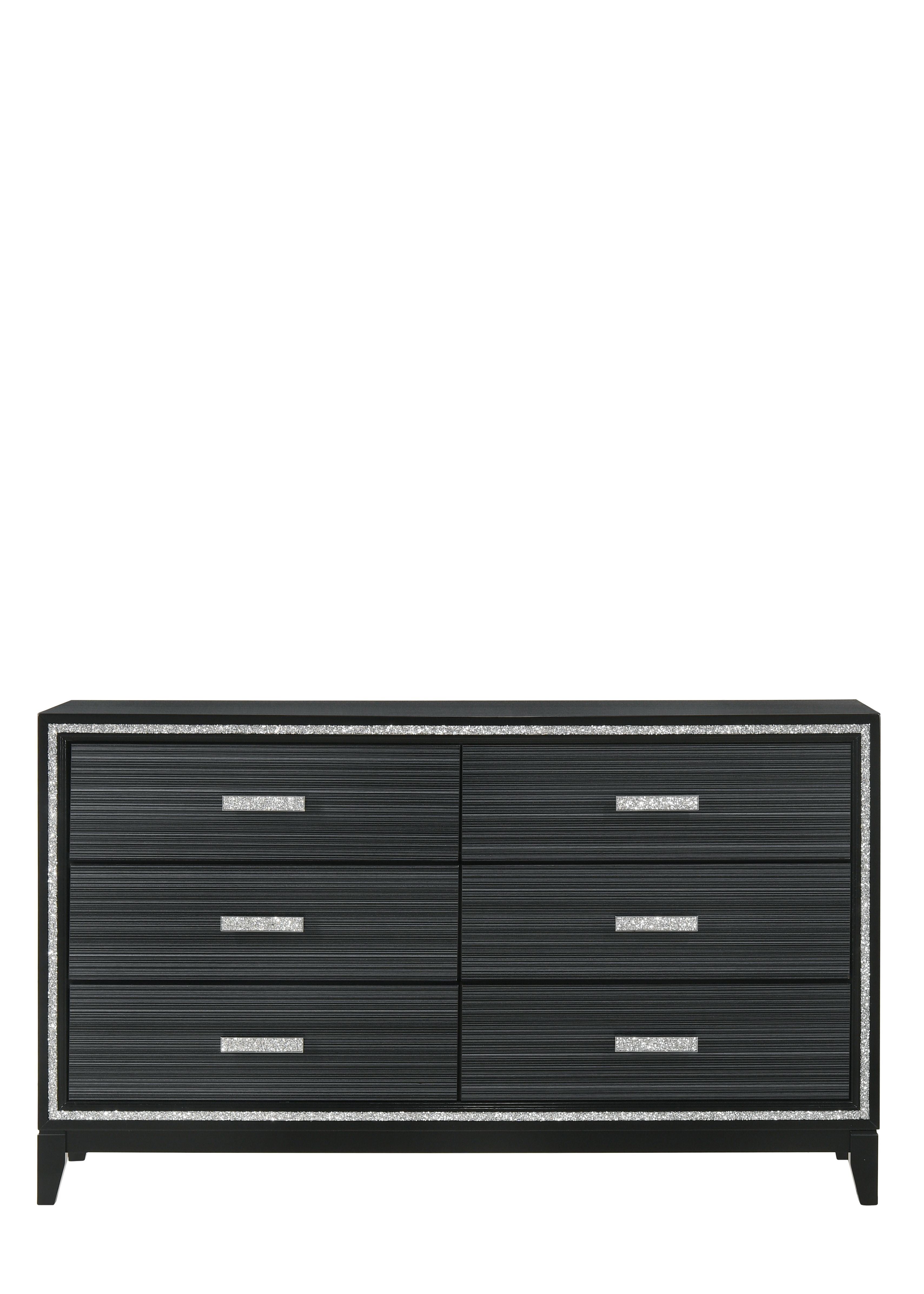 Haiden Dresser; Weathered Black Finish