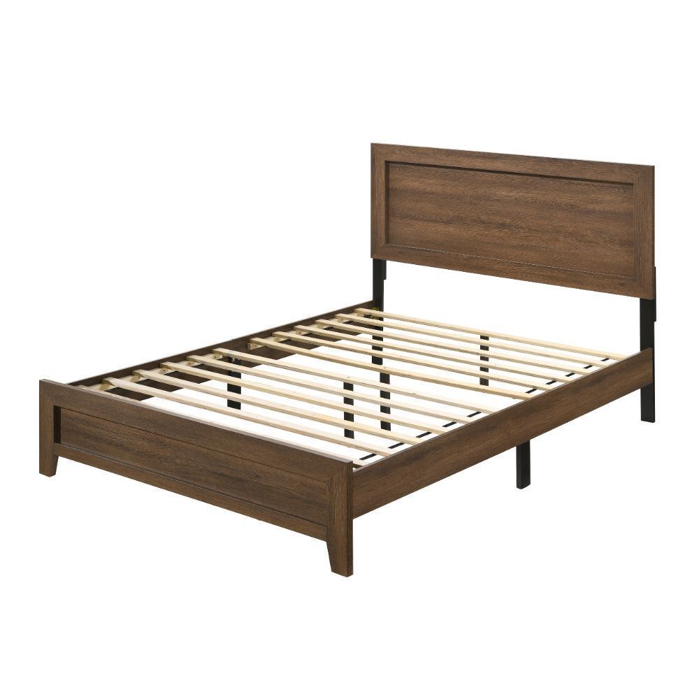 Miquell Queen Bed; Oak