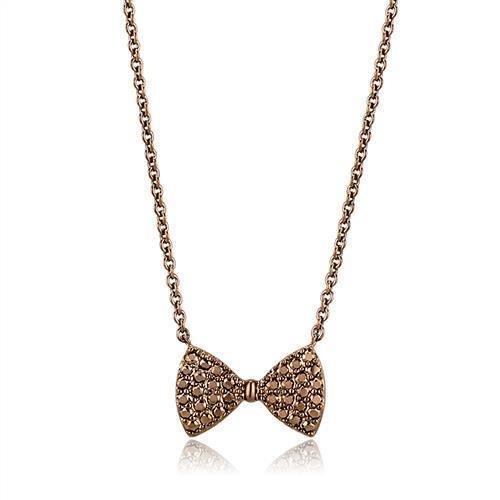 3W1132 - IP Coffee light Brass Chain Pendant with AAA Grade CZ in Light Coffee