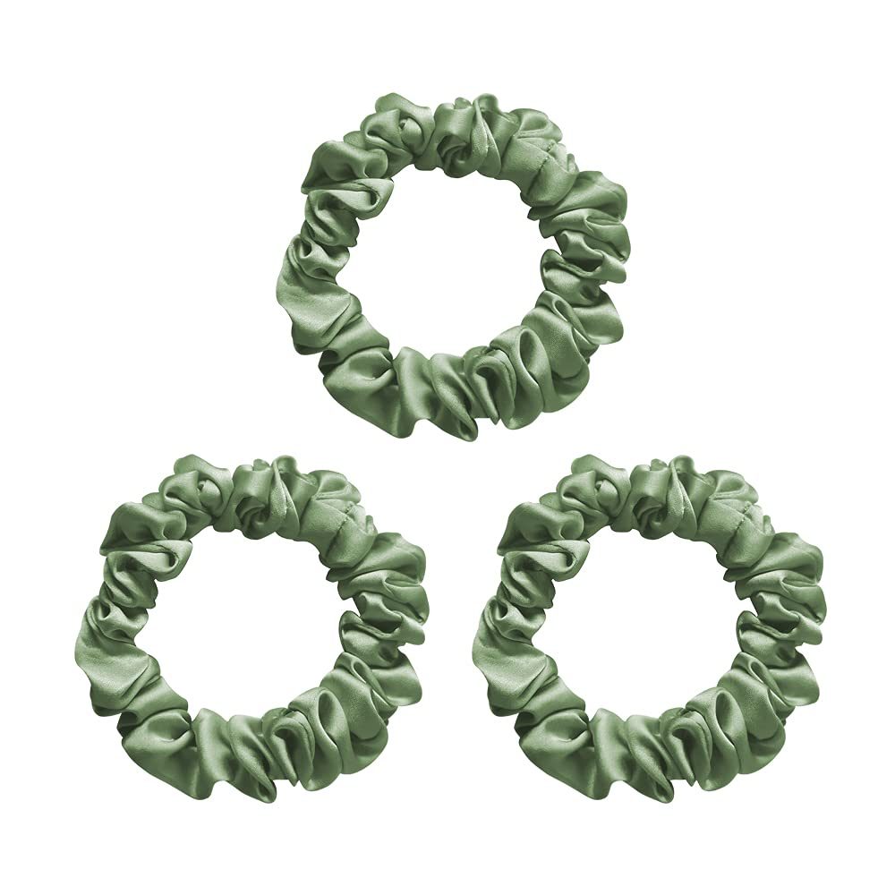 100% Mulberry Silk Hair Scrunchies,Best For Women And Girls'Hair,Elastic Hair Bands