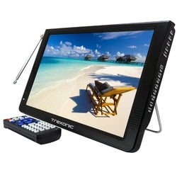 Reconditioned Trexonic Portable Ultra Lightweight Rechargeable Widescreen 12" LED TV With HDMI, SD, MMC, USB, VGA, Headphone Jack, AV Inputs/Output And Built-in Digital Tuner and Detachable Antenna