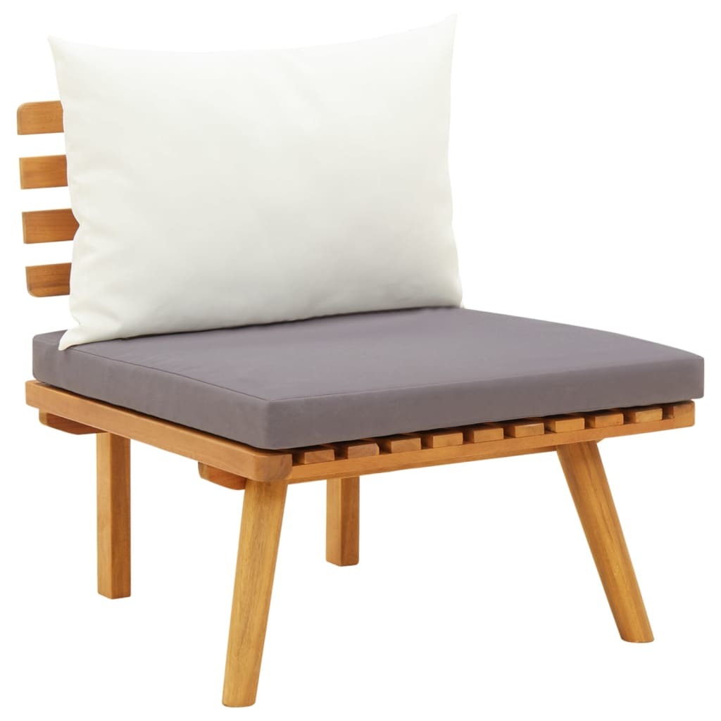 Patio Chair with Cushions Solid Acacia Wood