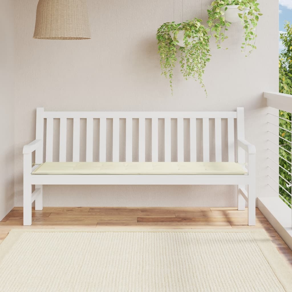 Garden Bench Cushion Cream 70.9"x19.7"x1.2" Oxford Fabric