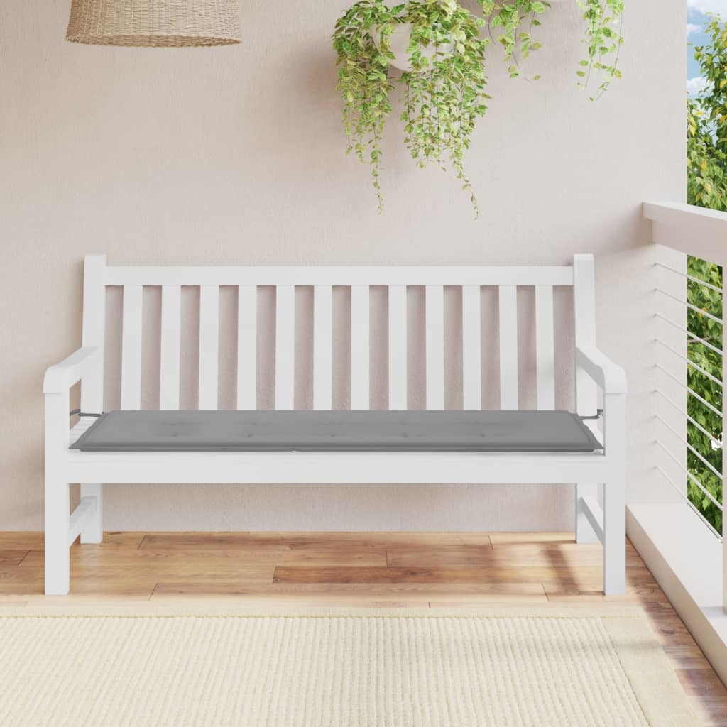 Garden Bench Cushion Gray 59.1"x19.7"x1.2" Oxford Fabric