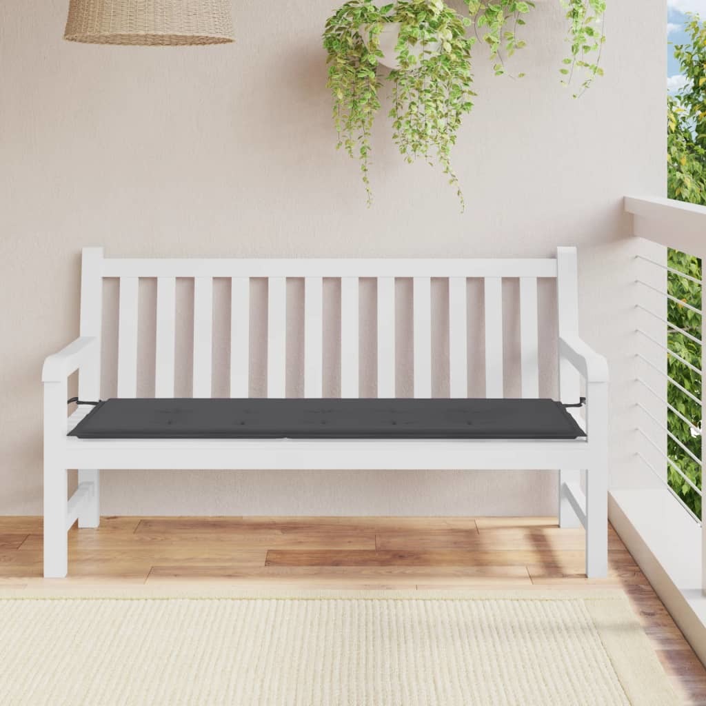 Garden Bench Cushion Anthracite 59.1"x19.7"x1.2" Oxford Fabric