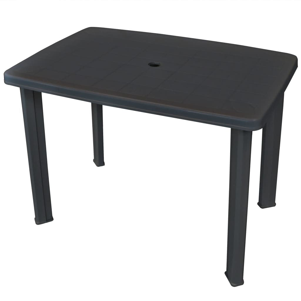 Patio Table Anthracite 39.8"x26.8"x28.3" Plastic