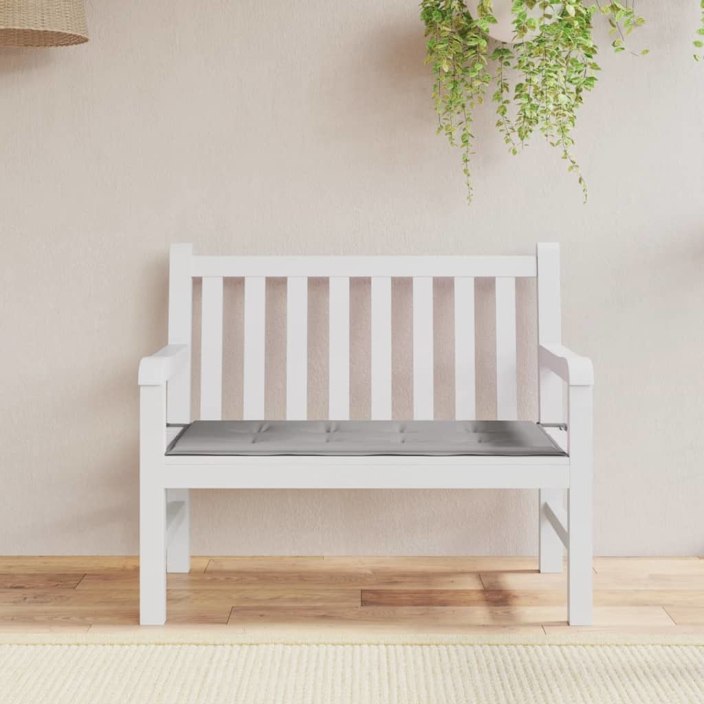 Garden Bench Cushion Gray 47.2"x19.7"x1.2" Oxford Fabric