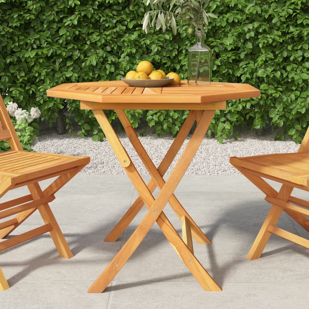 Folding Patio Table 33.5"x33.5"x29.9" Solid Teak Wood