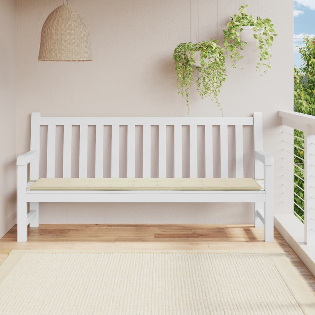 Garden Bench Cushion Cream 78.7"x19.7"x1.2" Oxford Fabric