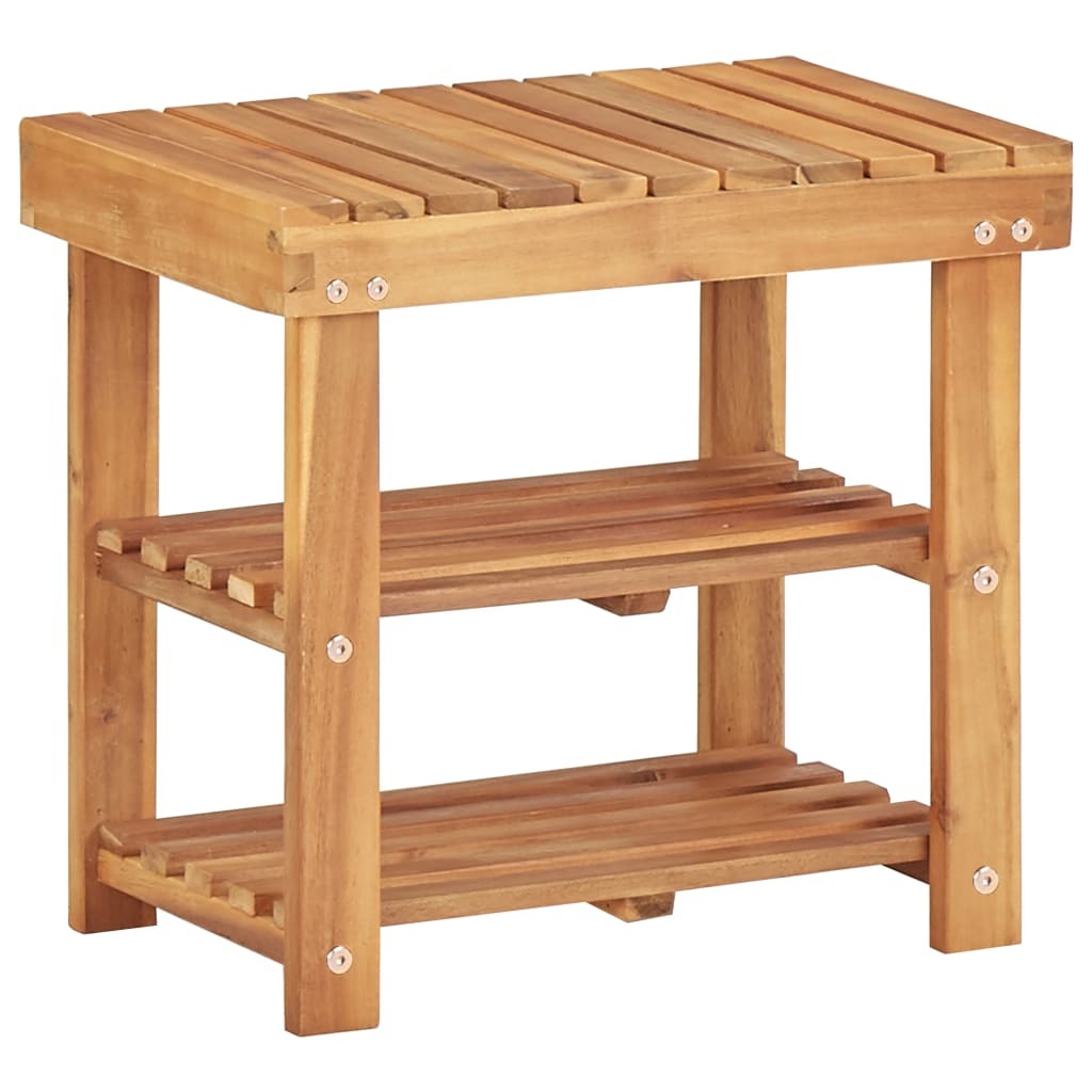 Shoe Rack 19.6"x12.5"x17.7" Solid Acacia Wood