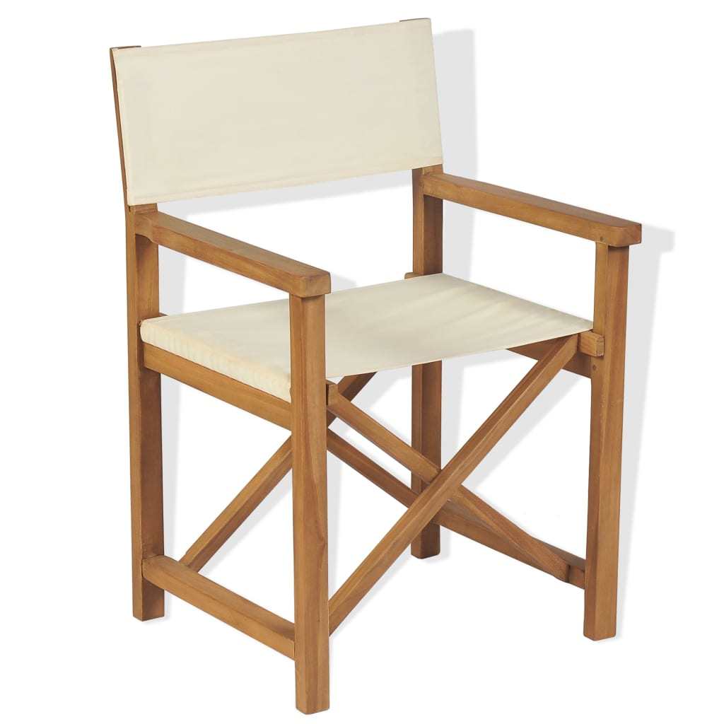 Folding Director's Chair Solid Teak Wood