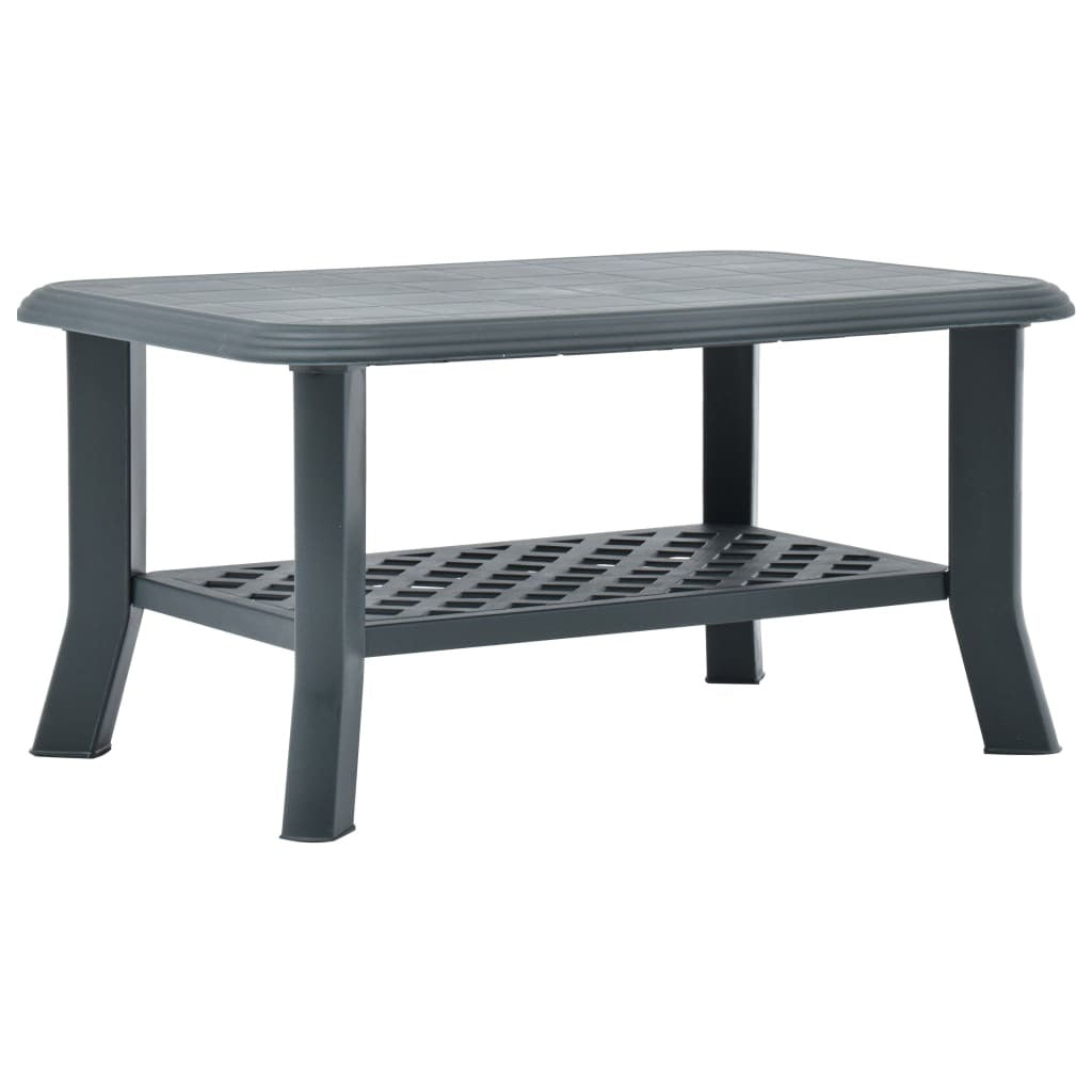Coffee Table Green 35.4"x23.6"x18.1" Plastic