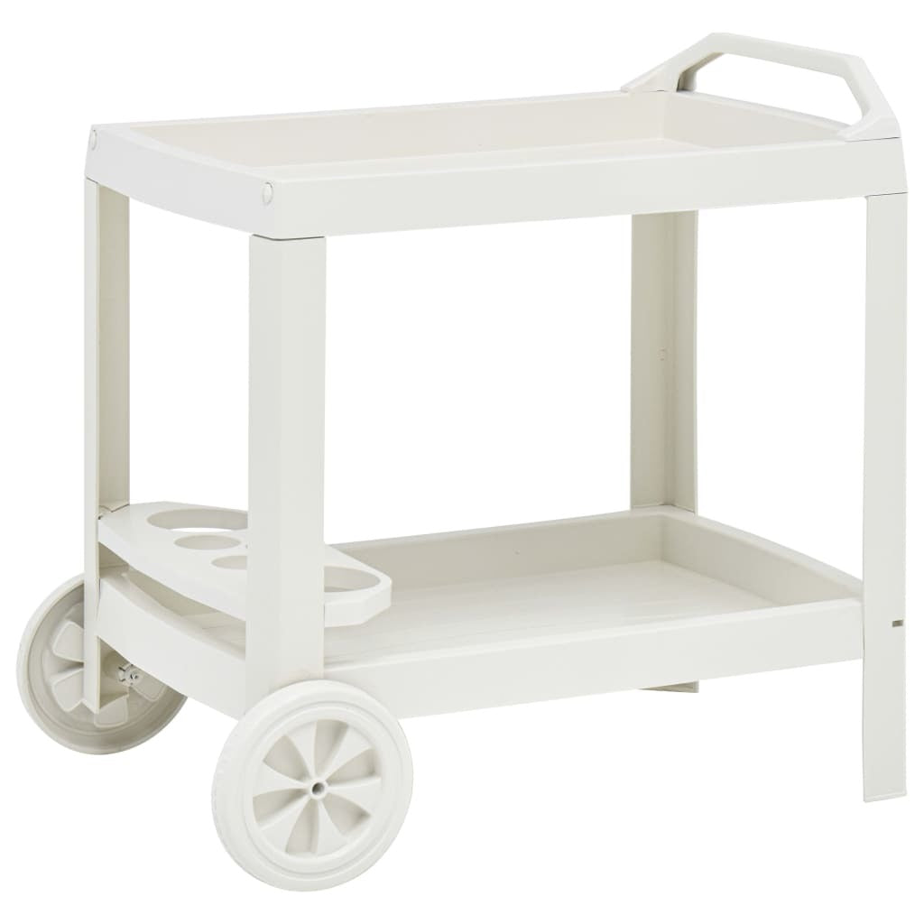 Beverage Cart White 27.2"x20.9"x28.3" Plastic