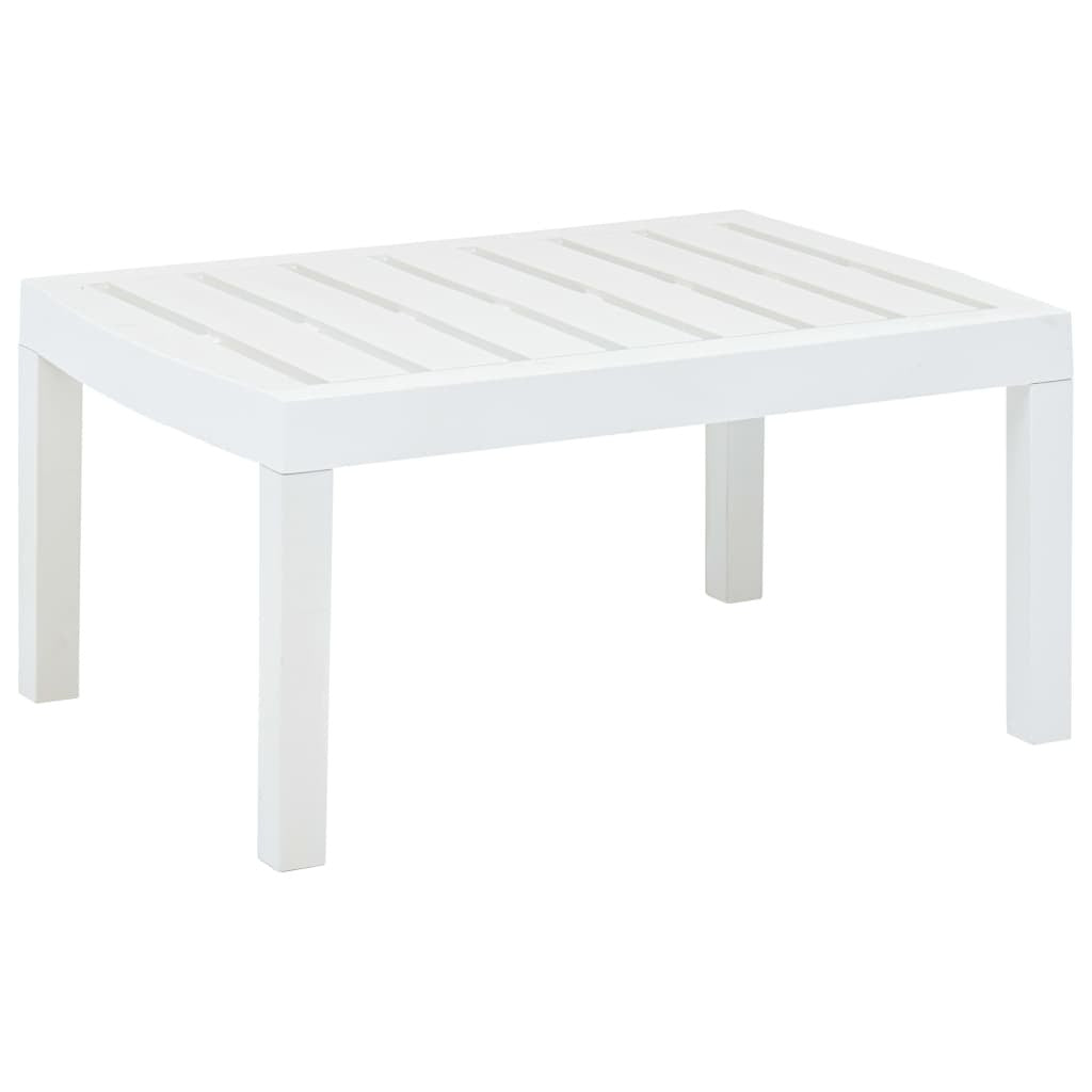 Patio Table White 30.7"x21.7"x15" Plastic