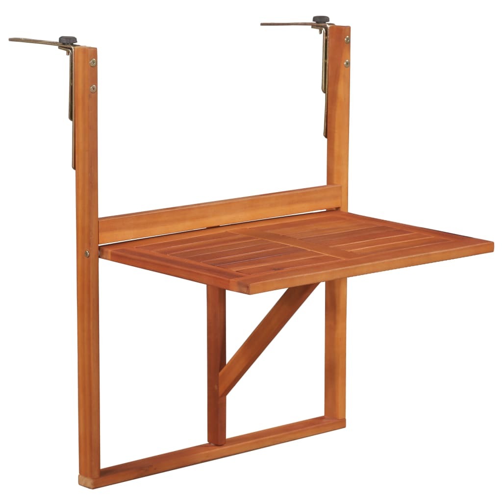 Hanging Balcony Table 51.1"x35.4"x28.3" Solid Acacia Wood