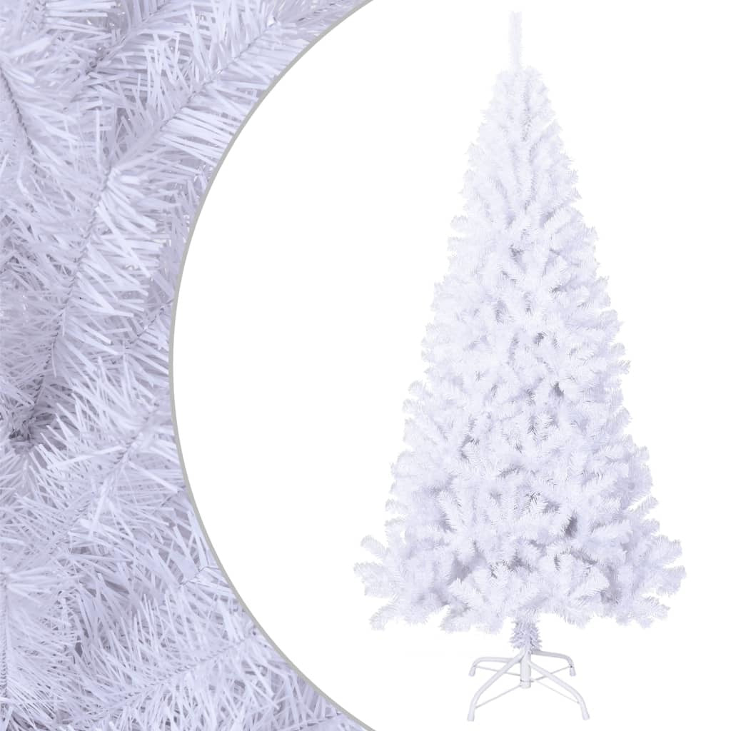 Artificial Christmas Tree with Thick Branches White 7 ft PVC