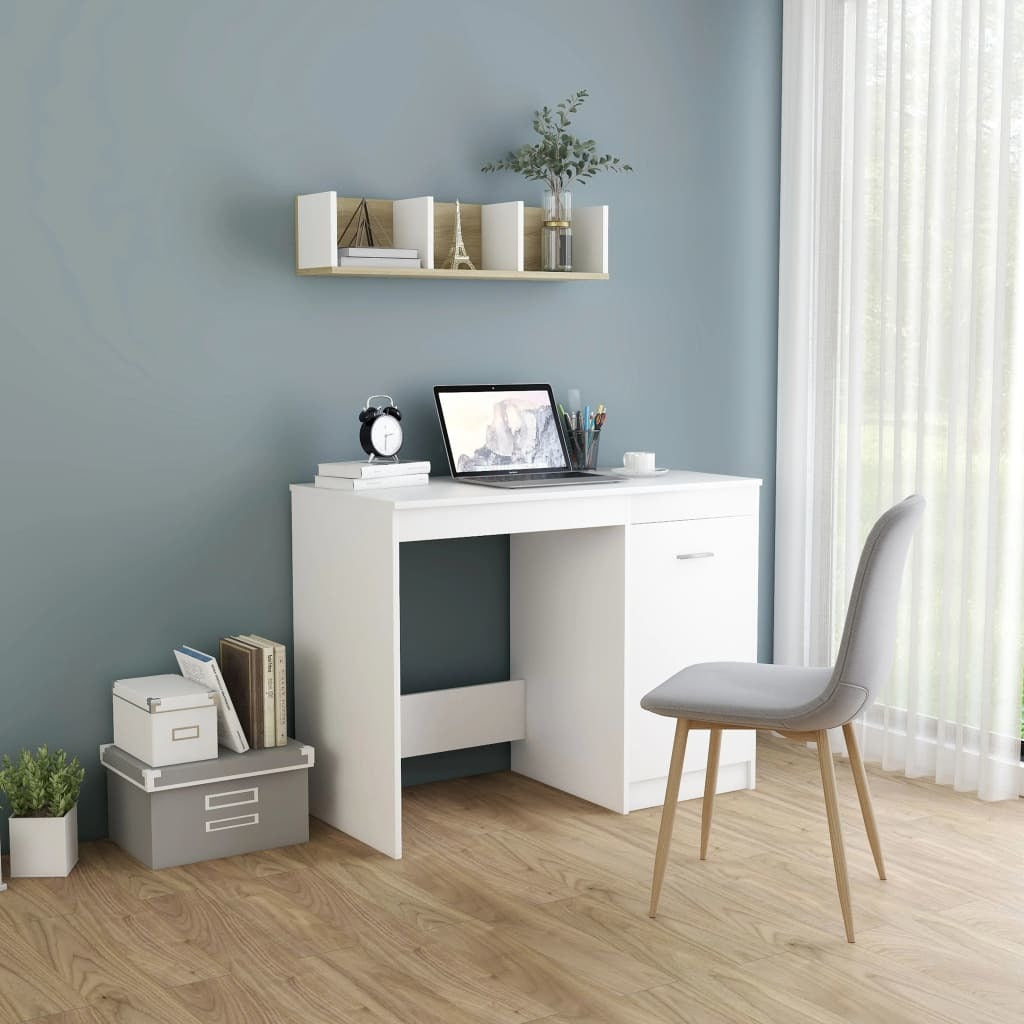 Desk White 39.4"x19.7"x29.9" Engineered Wood