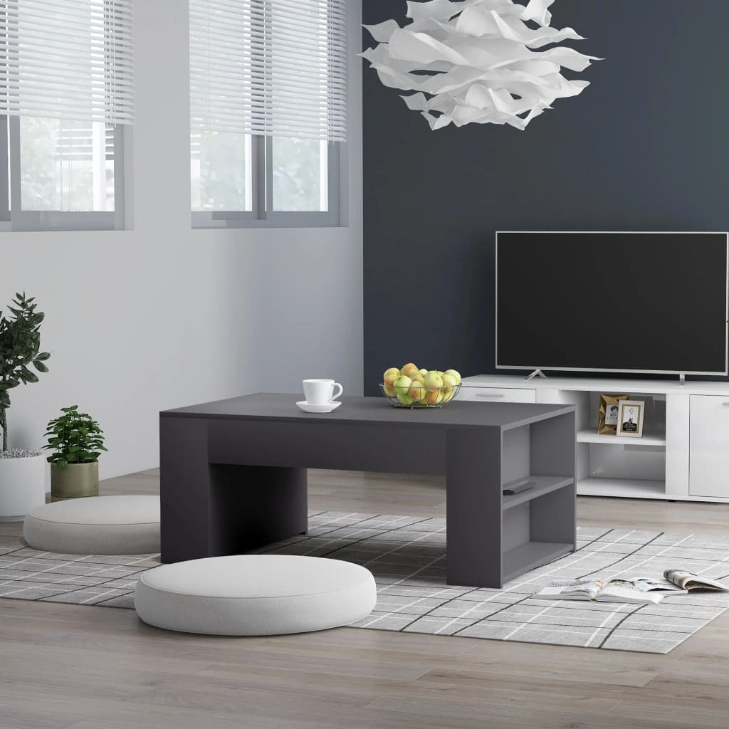 Coffee Table Gray 39.4"x23.6"x16.5" Engineered Wood