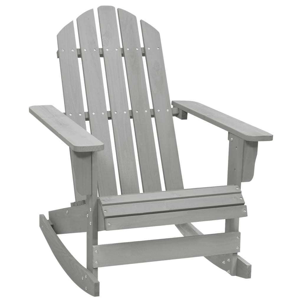 Patio Rocking Chair Wood Gray