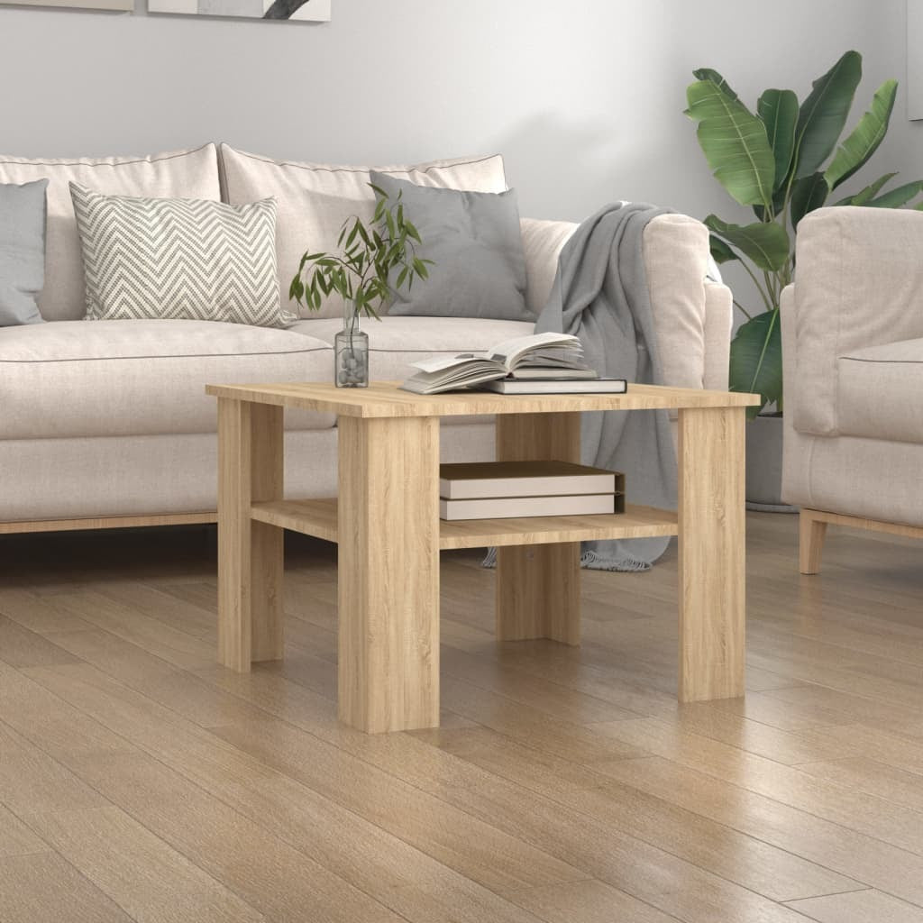 Coffee Table Sonoma Oak 23.6"x23.6"x16.5" Engineered Wood