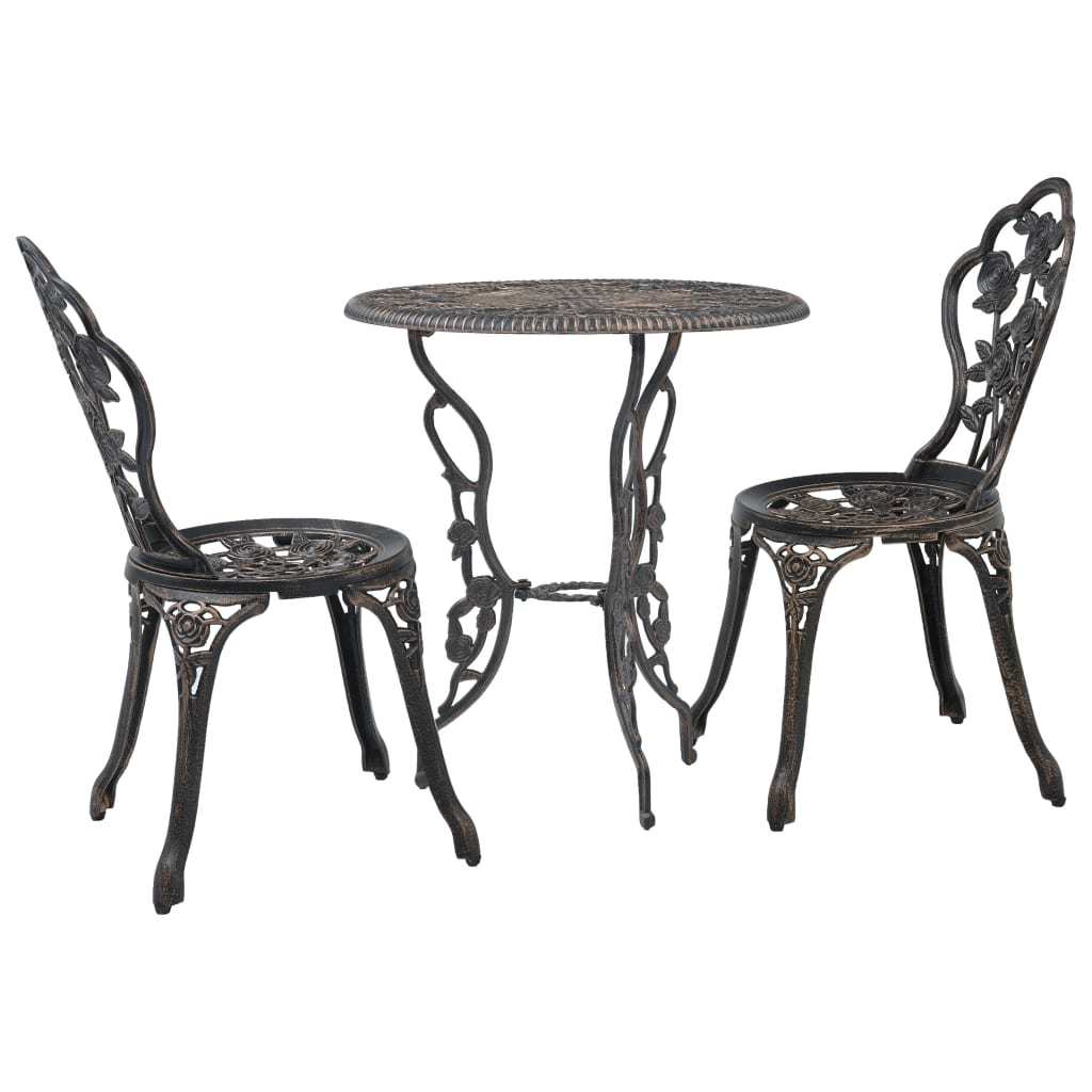 3 Piece Bistro Set Cast Aluminum