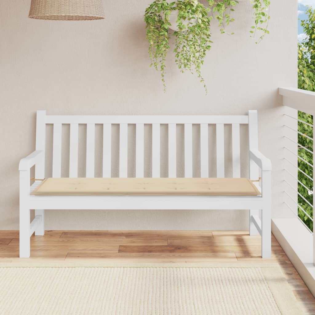 Garden Bench Cushion Beige 59.1"x19.7"x1.2" Oxford Fabric