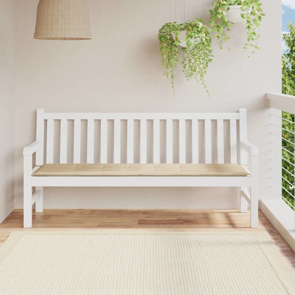 Garden Bench Cushion Beige 70.9"x19.7"x1.2" Oxford Fabric