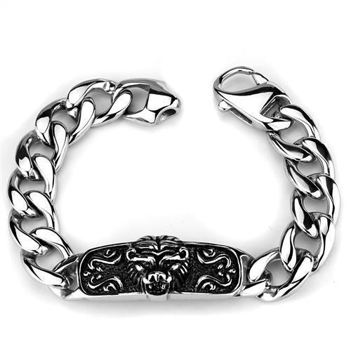 TK1978 - High polished (no plating) Stainless Steel Bracelet with No Stone