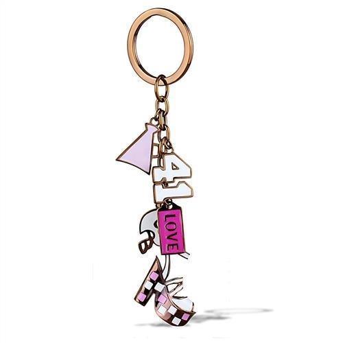 TK2717 - IP Coffee light Stainless Steel Key Ring with Epoxy in Multi Color