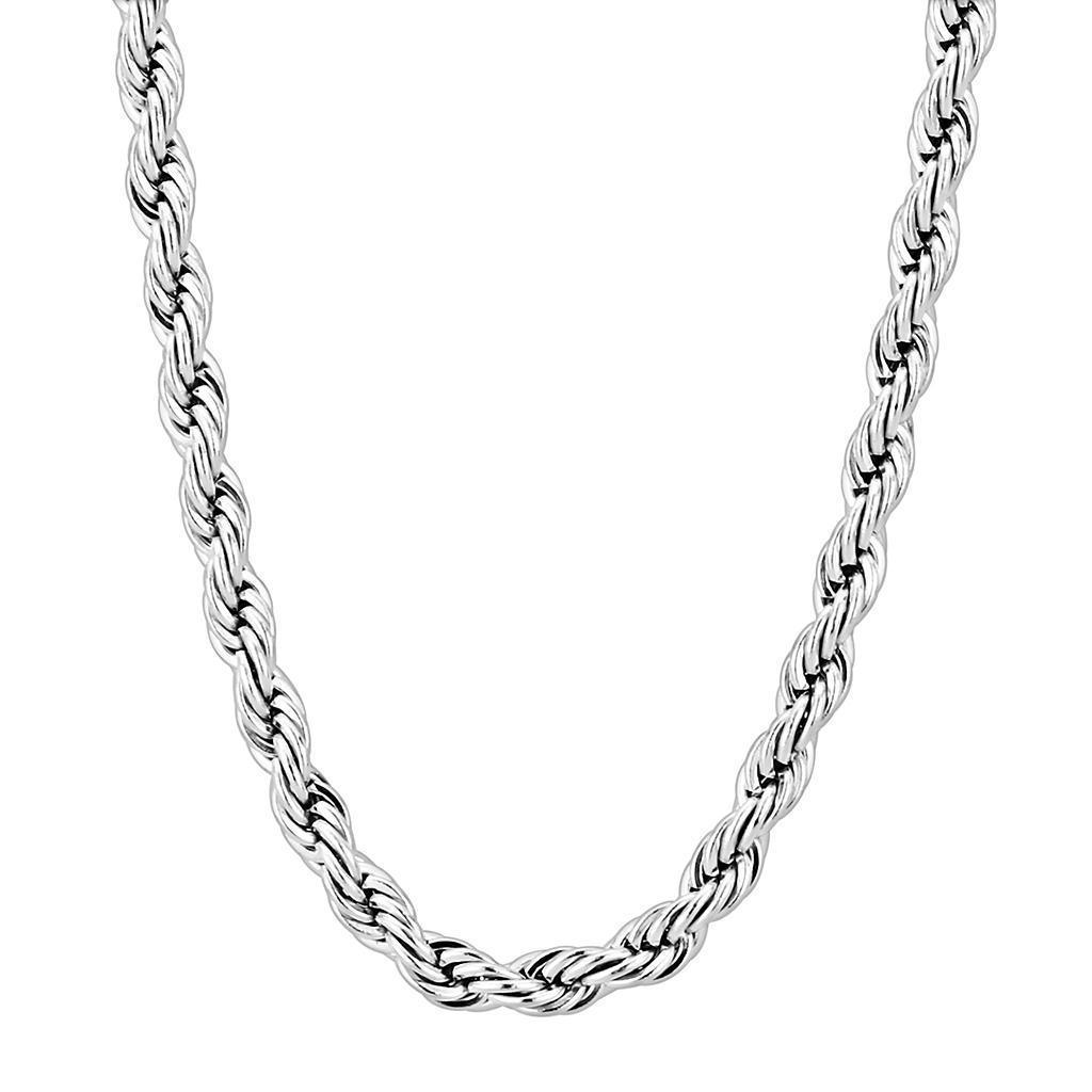 TK2433 - High polished (no plating) Stainless Steel Chain with No Stone