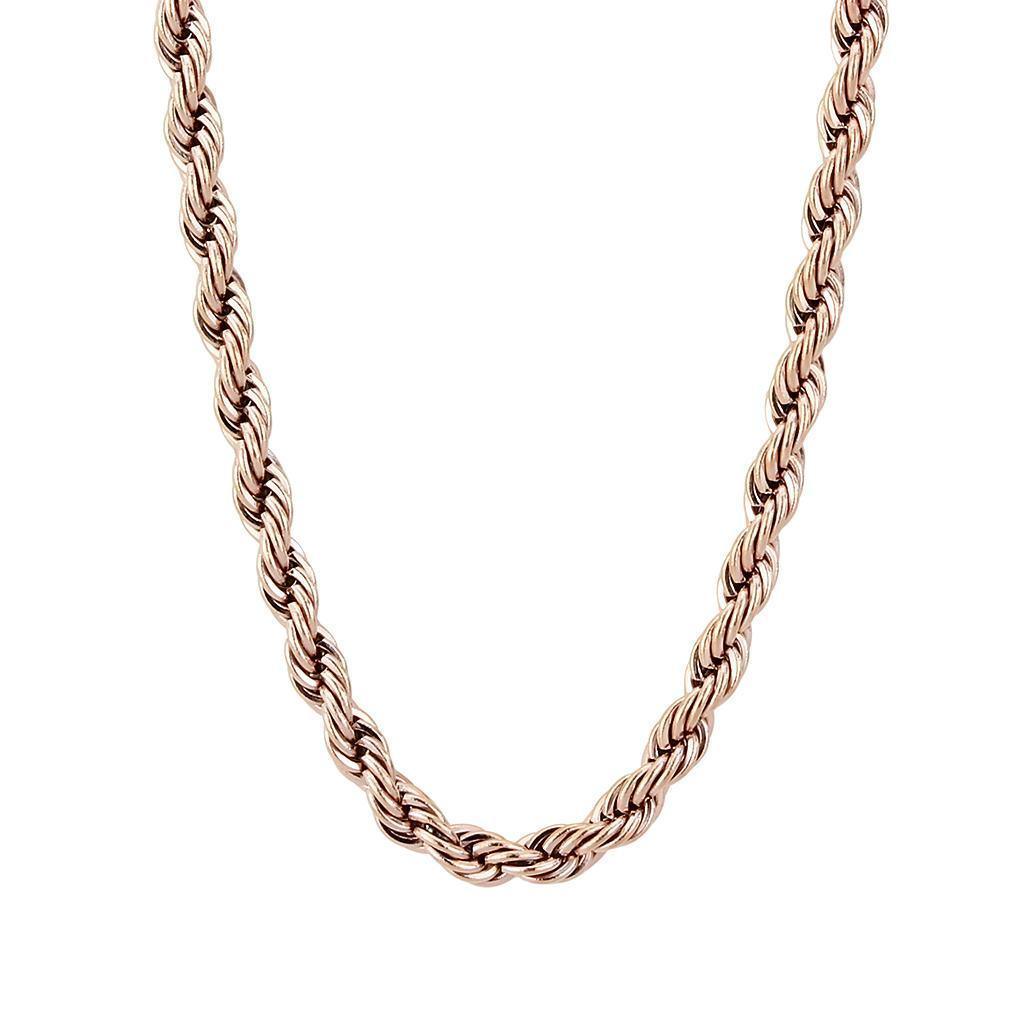 TK2433R - IP Rose Gold(Ion Plating) Stainless Steel Chain with No Stone